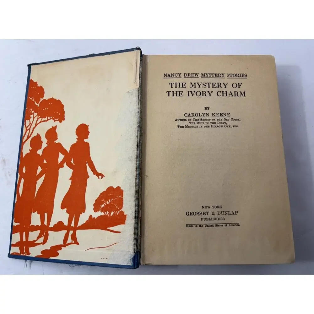 1936 Nancy Drew: The Mystery of the Ivory Charm | Carolyn Keene HC 1st Edition